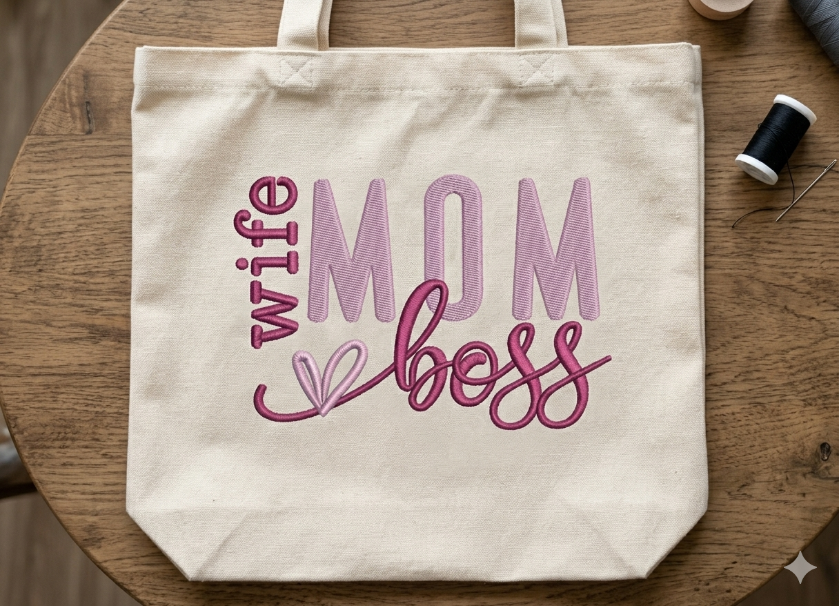 The Matriarch Collection: "Wife Mom Boss" Masterpiece Embroidery