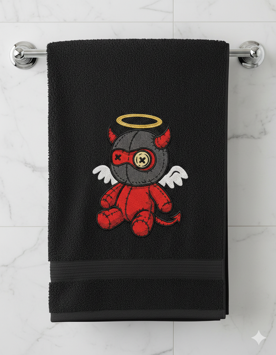 Voodoo Doll Devil Angel Machine Embroidery Design - 8 Sizes & Multiple Formats