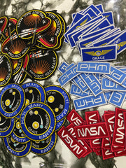 Hail Mary Embroidered Patch Set | 3-Piece Football & Pop Culture Badge Collection | Iron-On Sew-On Graphic Applique Set