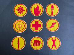 Team Fortress 2 RED Uniform Set Patches Embroidery Iron On Sew Badge DIY Prop Costume TF2 Pyro Soldier Spy Scout Medic Engineer Heavy Sniper