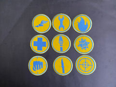 Team Fortress 2 BLU Uniform Set Patches Embroidery Iron On Sew Badge DIY Prop Costume TF2 Pyro Soldier Spy Scout Medic Engineer Heavy Sniper