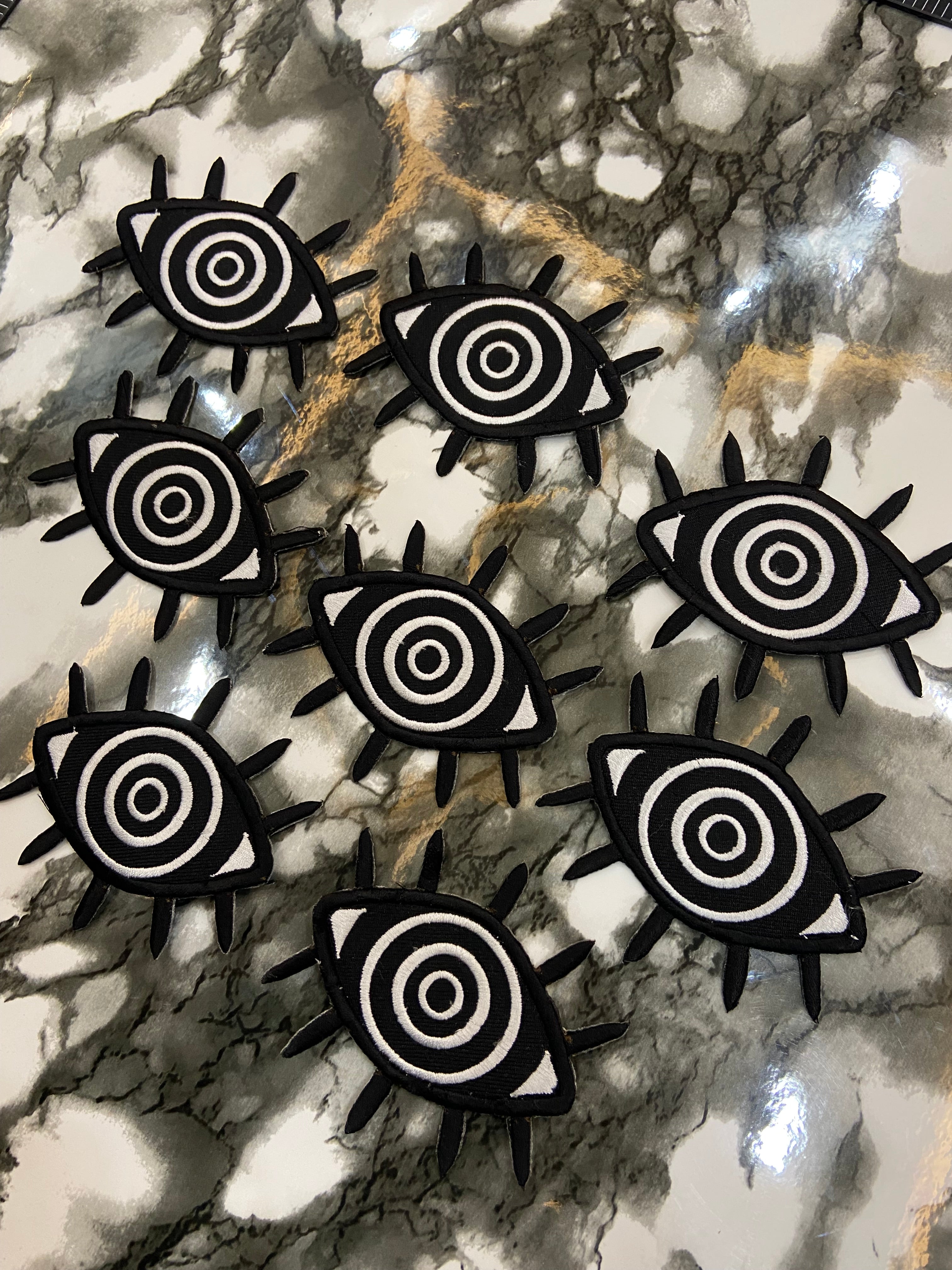 Cursed Eye Embroidered Patch – Mystical Gothic & Alternative Streetwear Applique