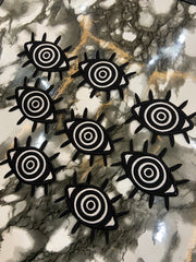 Cursed Eye Embroidered Patch – Mystical Gothic & Alternative Streetwear Applique