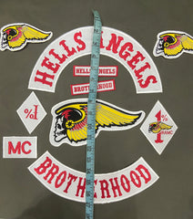 Hells Angels MC Style Embroidery Patch Set – Complete Biker Vest Collection