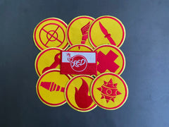 Team Fortress 2 RED Uniform Set Patches Embroidery Iron On Sew Badge DIY Prop Costume TF2 Pyro Soldier Spy Scout Medic Engineer Heavy Sniper