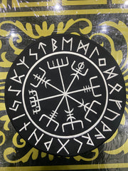 Viking Compass Vegvisir Back Patch | Valhalla Biker Vest & Norse Mythology Applique