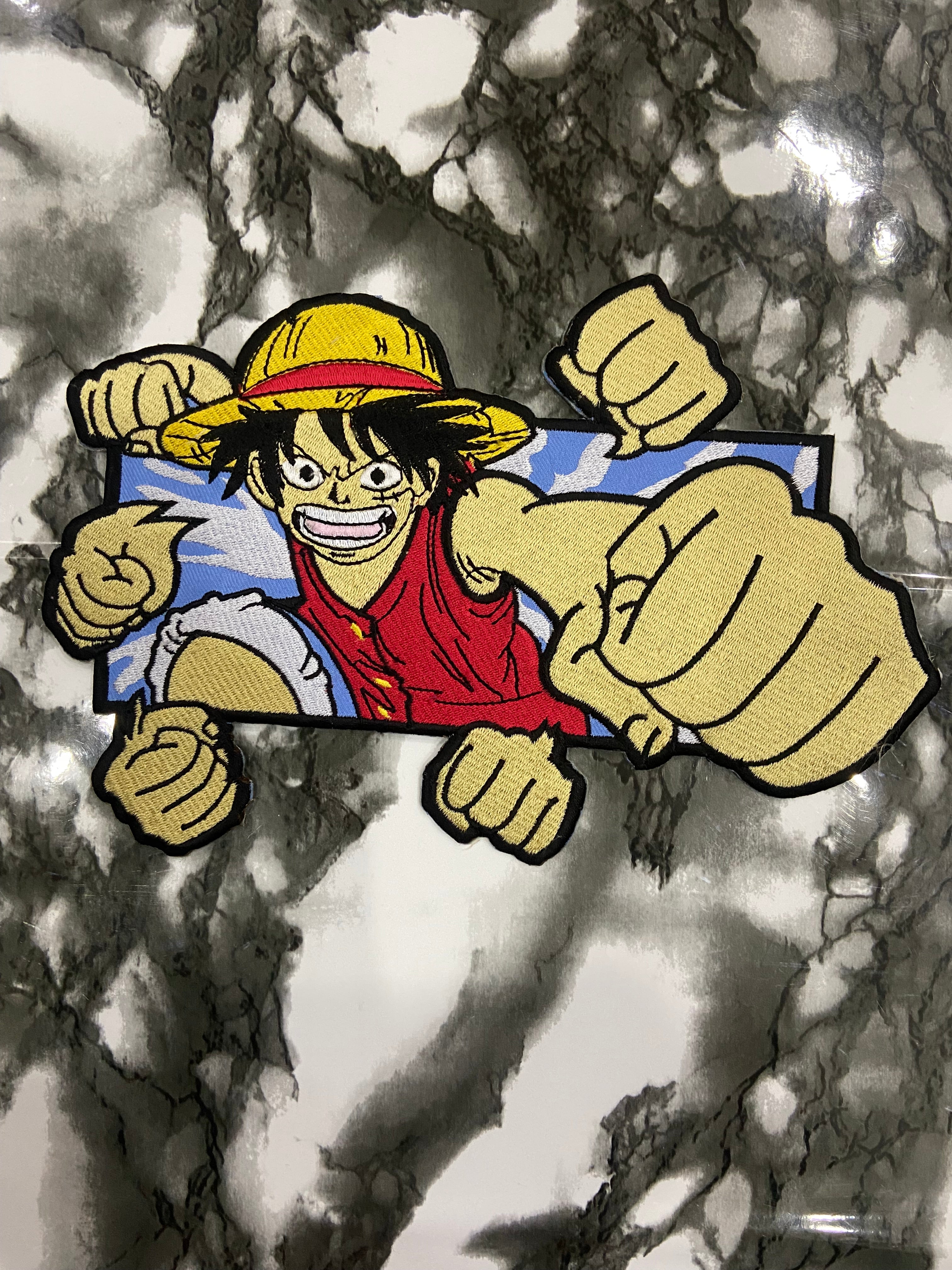 Luffy Gatling Gun Embroidered Patch – Straw Hat Pirate Action Applique