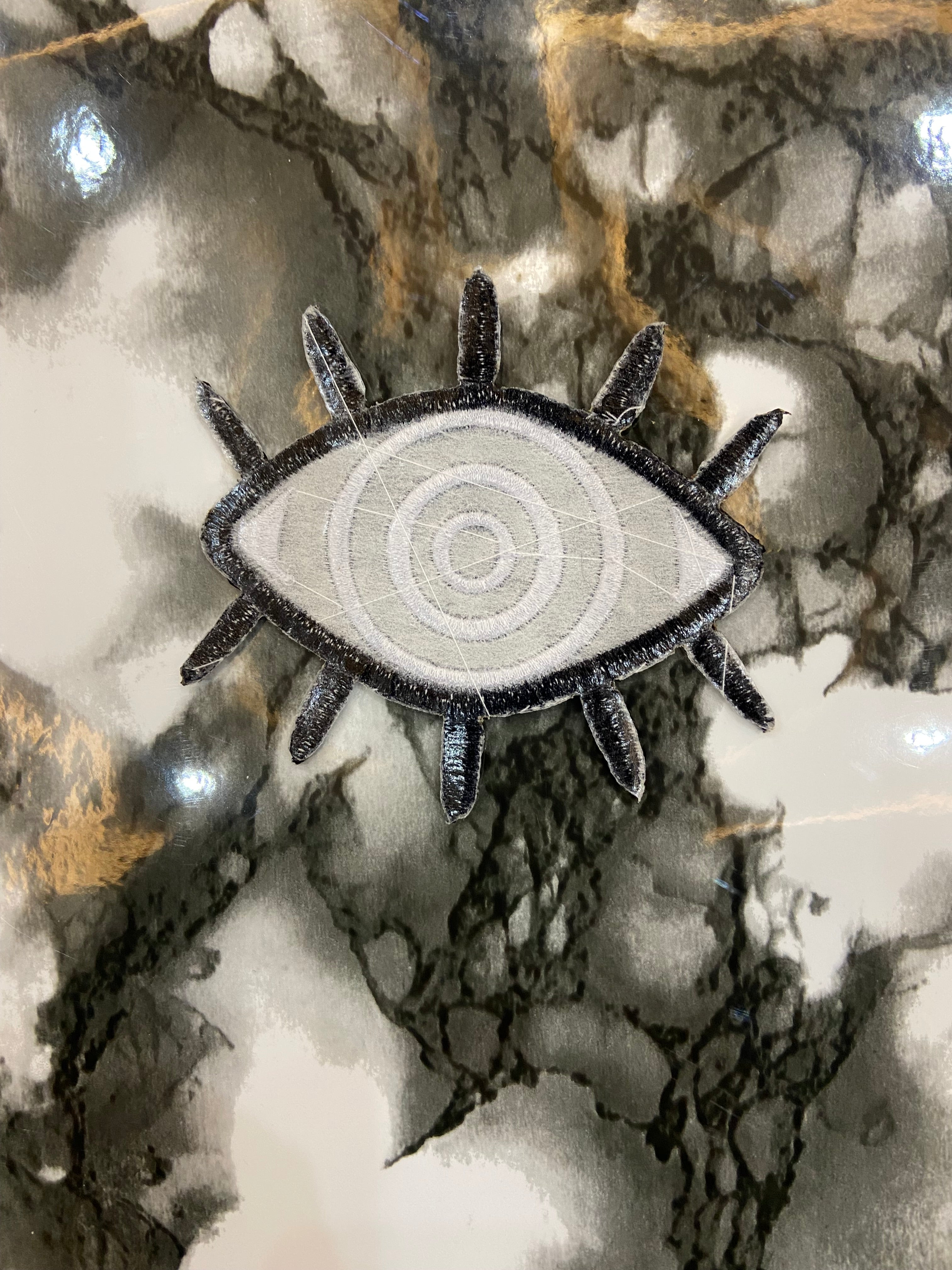 Cursed Eye Embroidered Patch – Mystical Gothic & Alternative Streetwear Applique