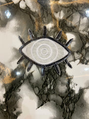 Cursed Eye Embroidered Patch – Mystical Gothic & Alternative Streetwear Applique
