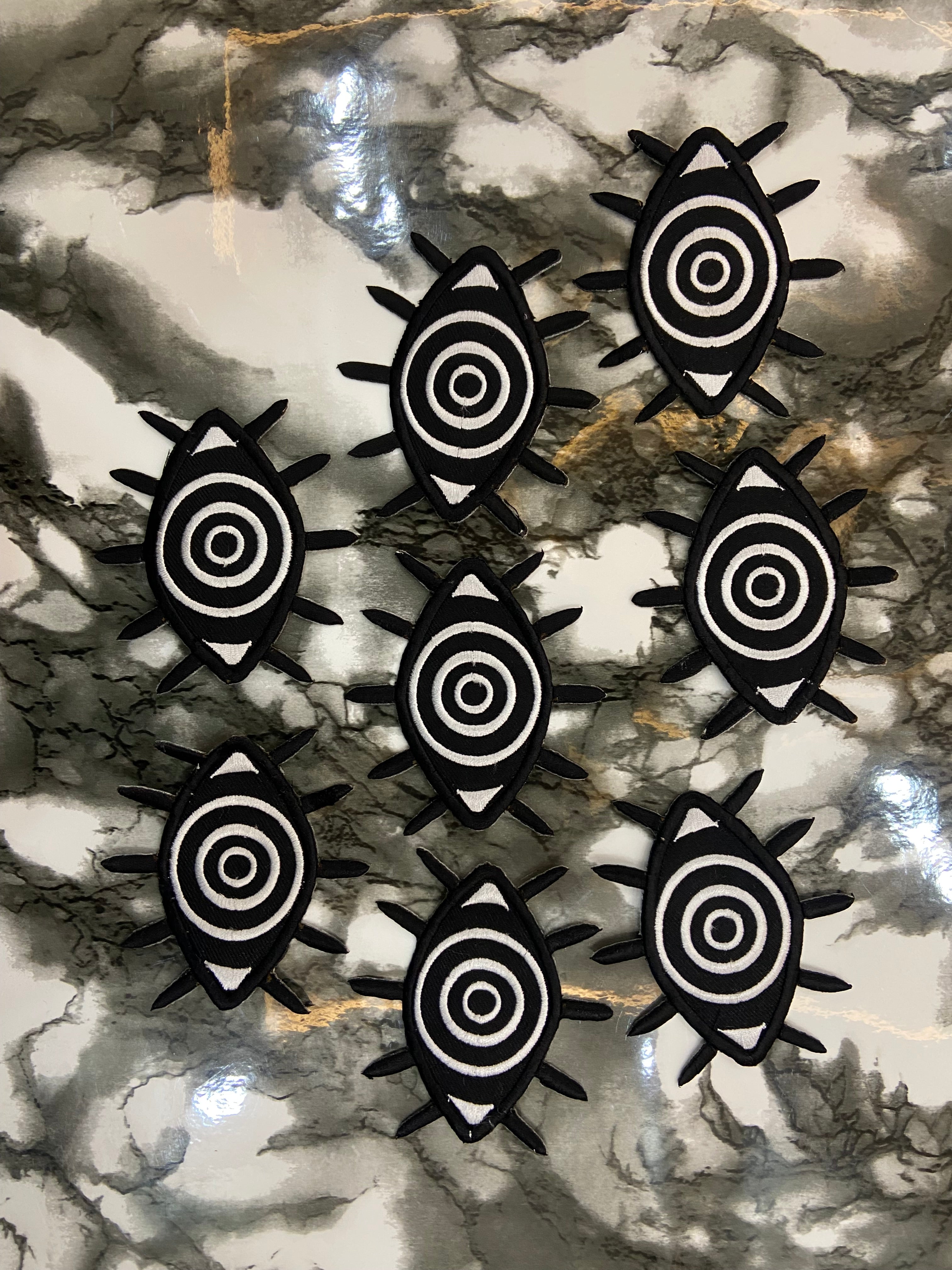 Cursed Eye Embroidered Patch – Mystical Gothic & Alternative Streetwear Applique