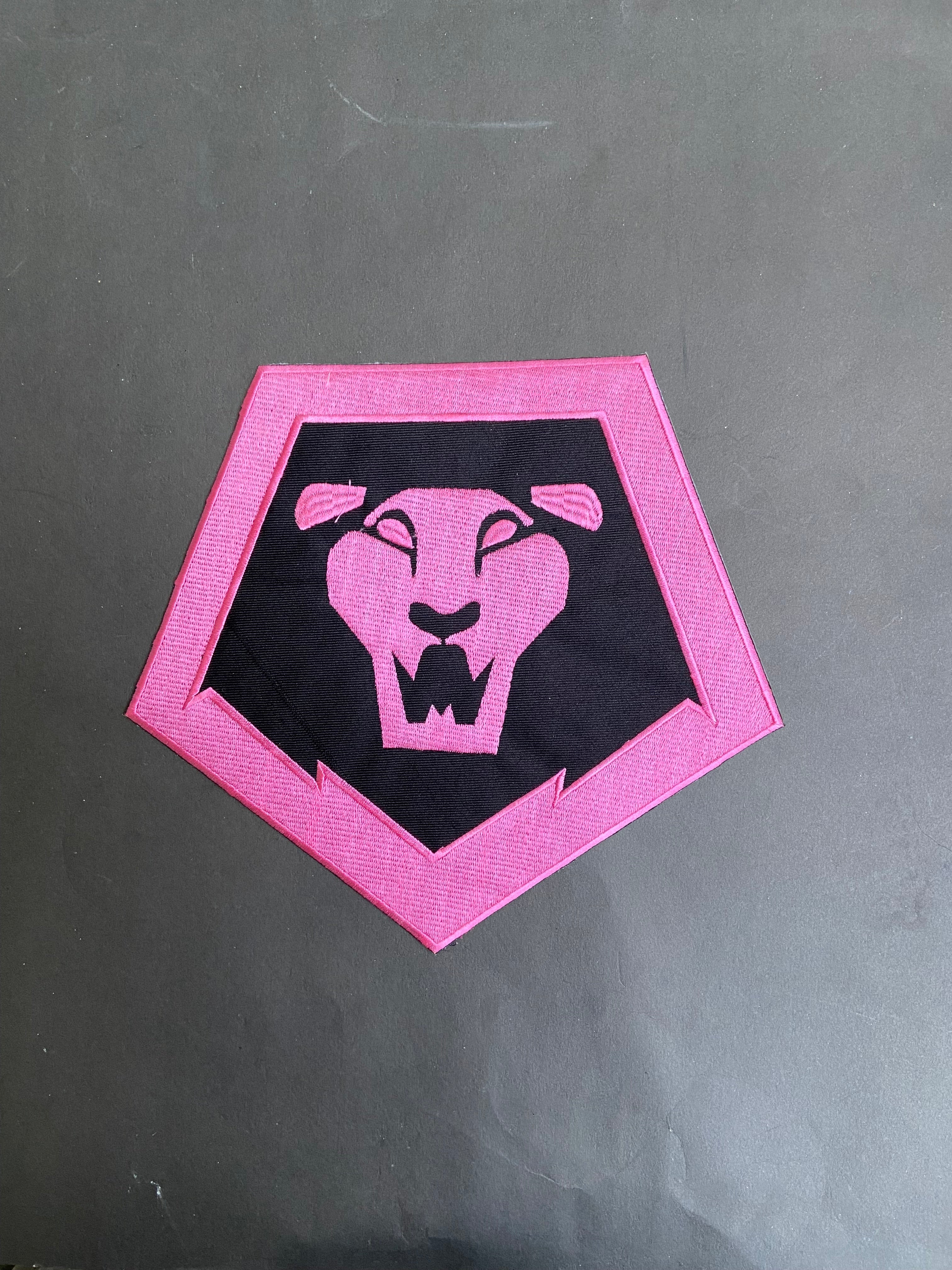 Kpop Saja Boys Embroidered Back Patch – 12" Demon Hunter Lion Logo – Iron-On