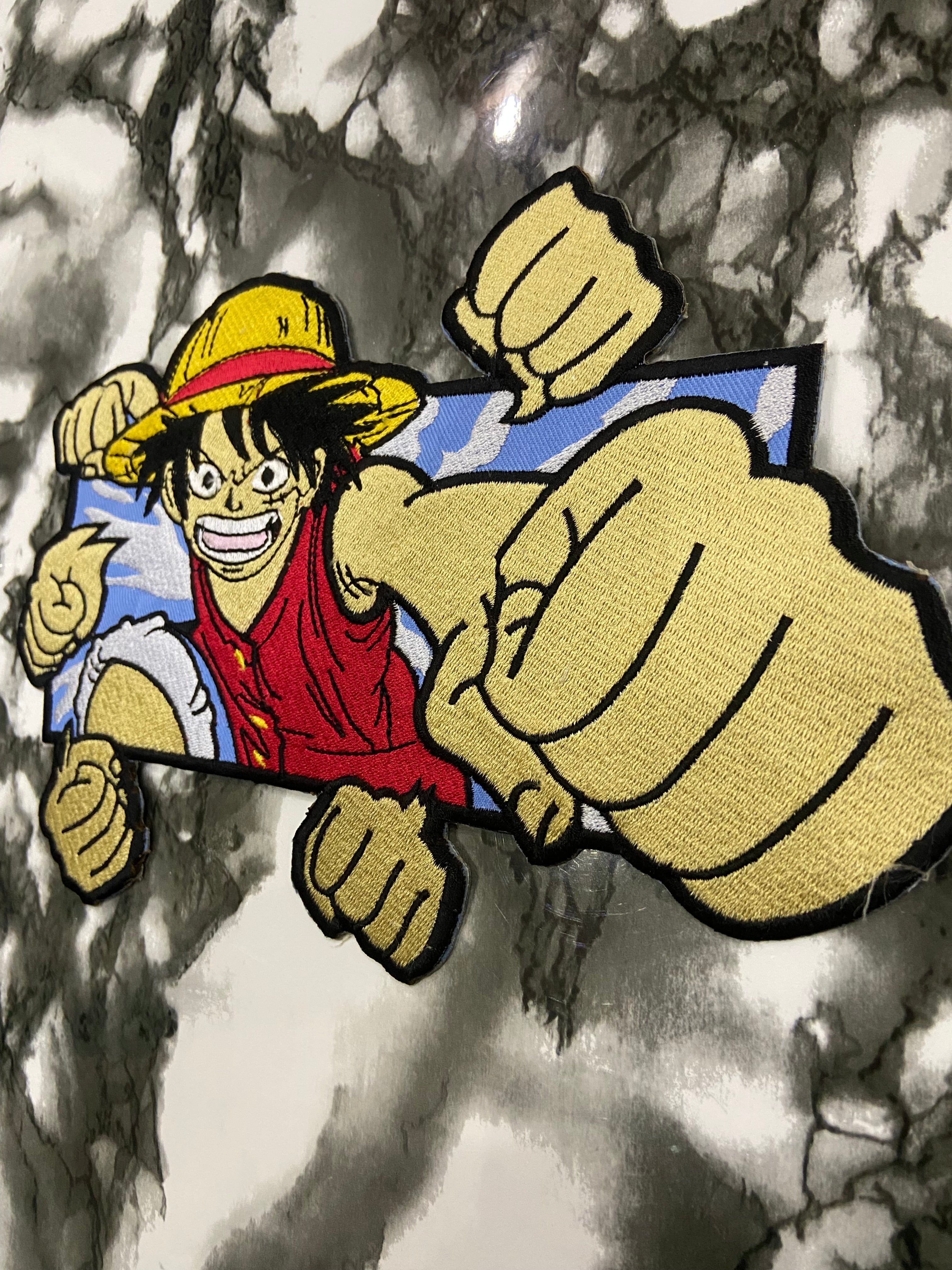 Luffy Gatling Gun Embroidered Patch – Straw Hat Pirate Action Applique