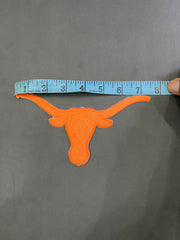 Texas Longhorns Burnt Orange Patch Collection | Large Circular Back Patch, Horn Shaped Logo, Bevo Head, SEC Badge | Iron On Sew On Varsity