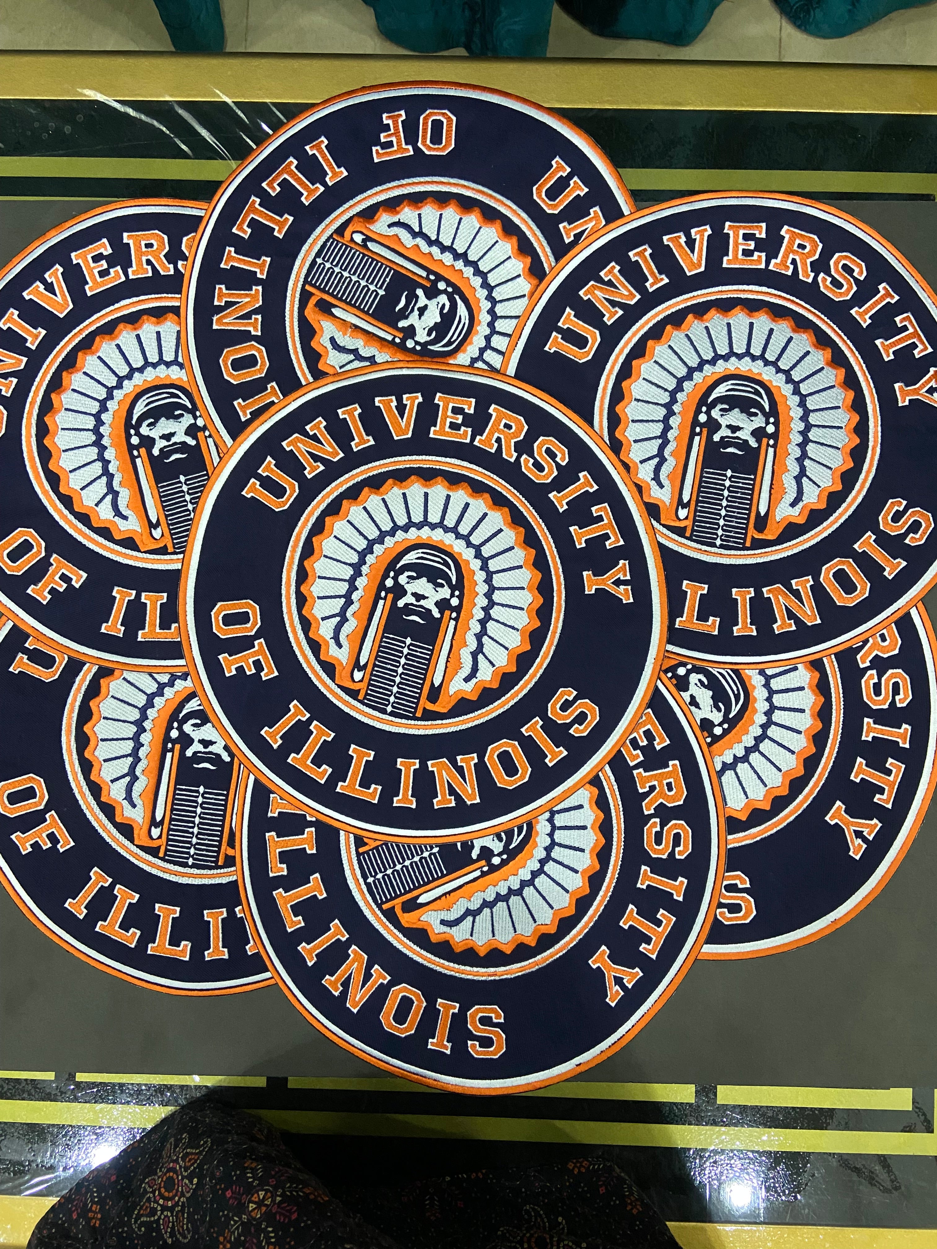 University of Illinois Fighting Illini Embroidered Patch – Premium NCAA Fan Applique