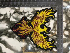 Golden Phoenix Rising Patch Set – Majestic Firebird Embroidered Applique