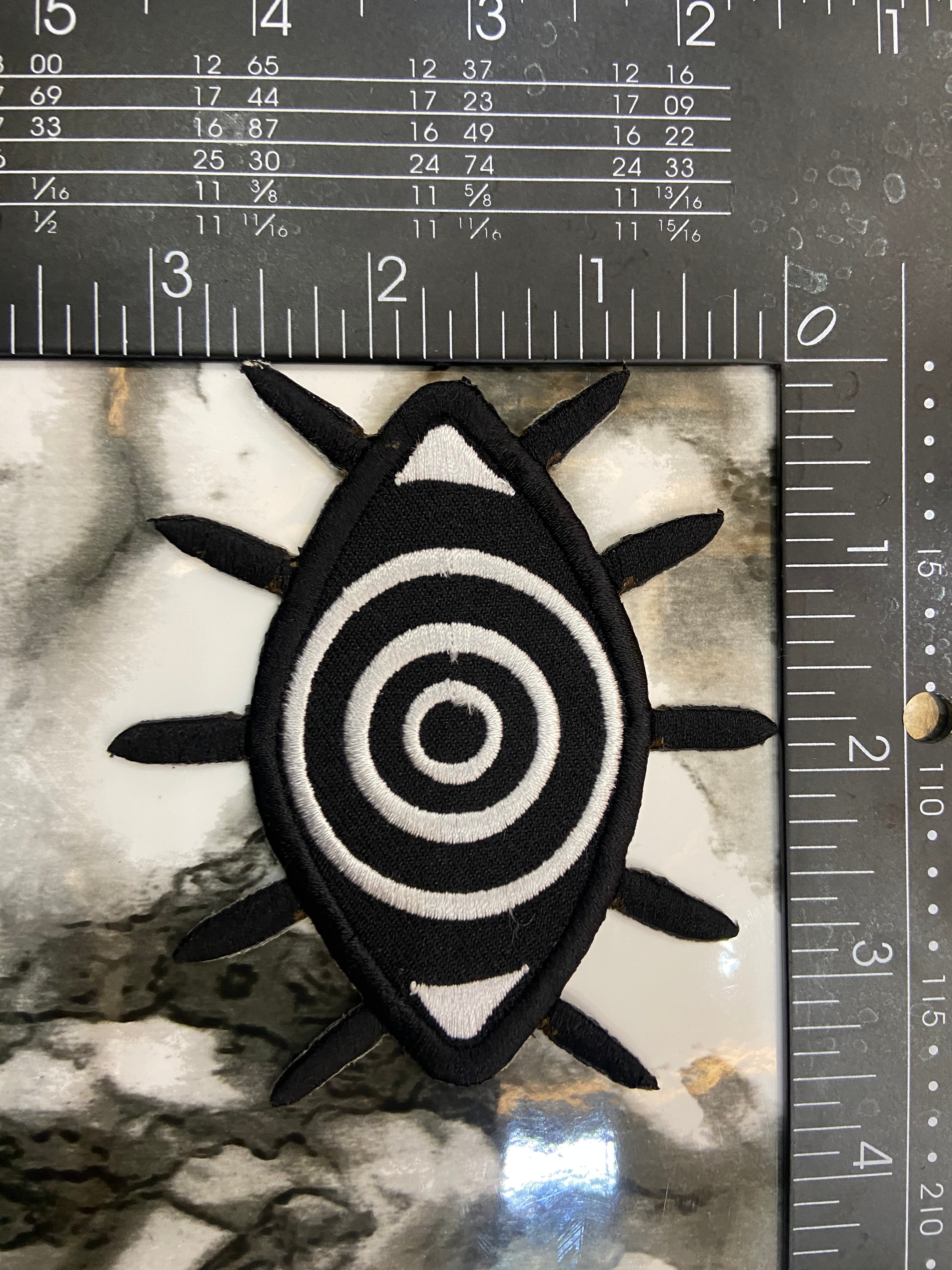 Cursed Eye Embroidered Patch – Mystical Gothic & Alternative Streetwear Applique