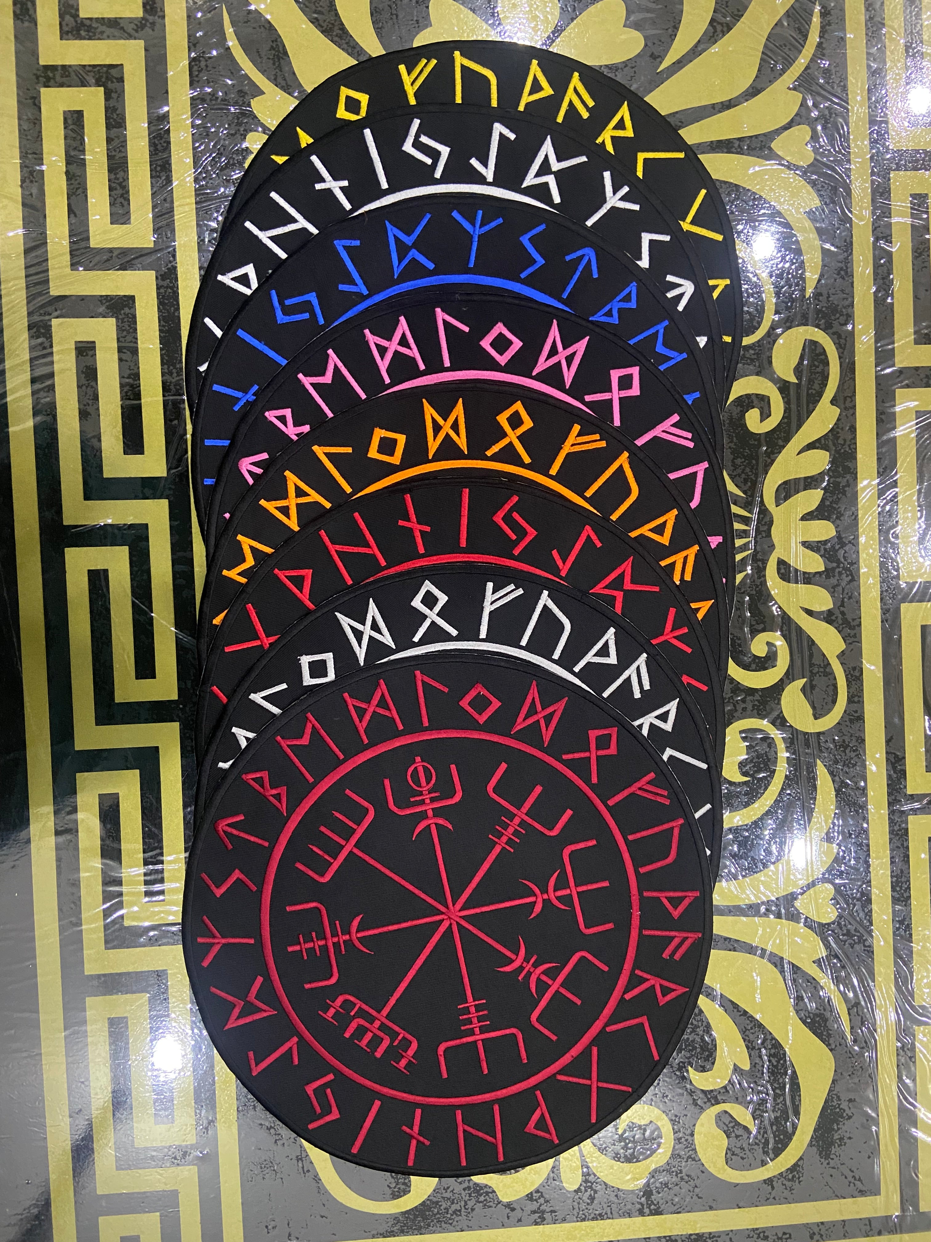 Viking Compass Vegvisir Back Patch | Valhalla Biker Vest & Norse Mythology Applique