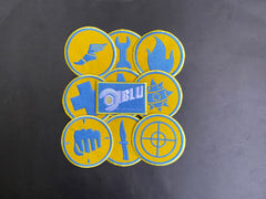 Team Fortress 2 BLU Uniform Set Patches Embroidery Iron On Sew Badge DIY Prop Costume TF2 Pyro Soldier Spy Scout Medic Engineer Heavy Sniper