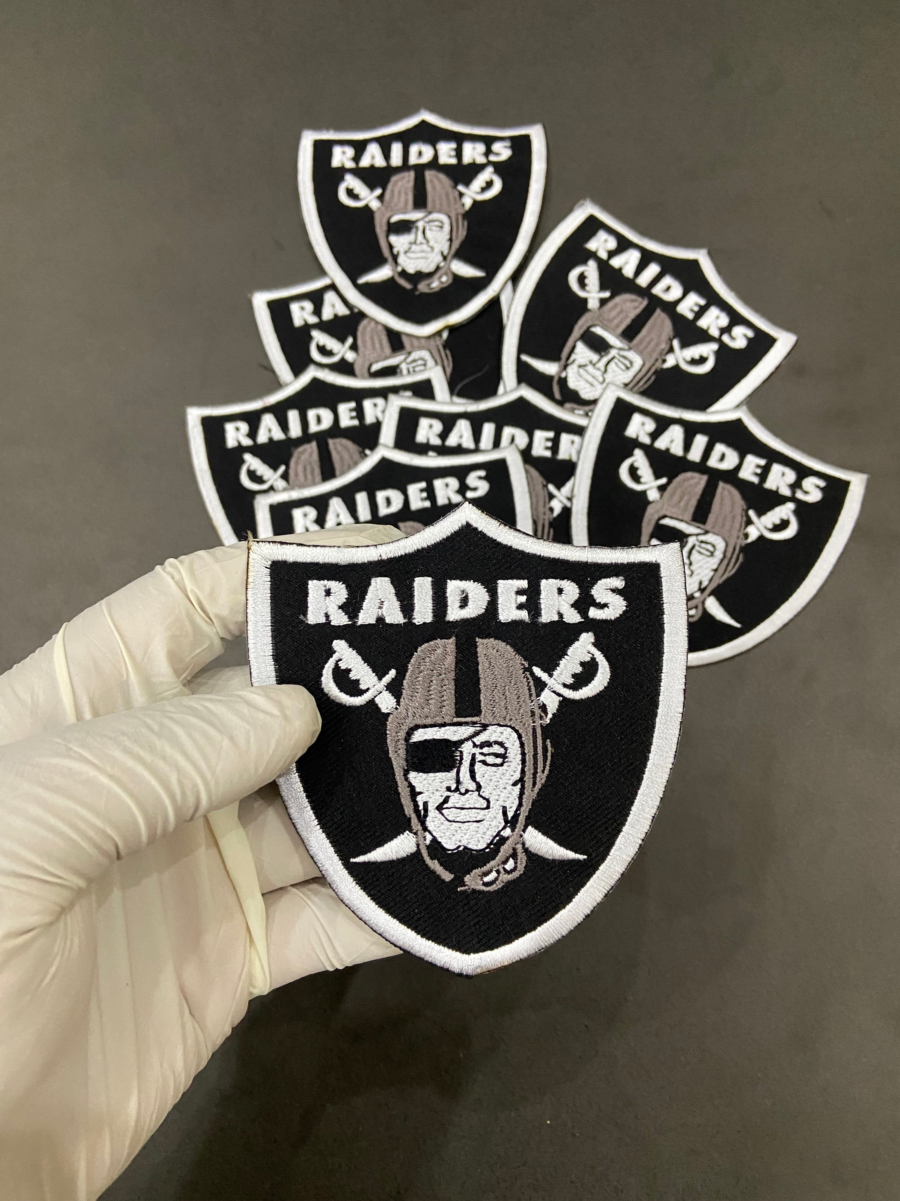 Harley Davidson Raiders Biker Patch - 4 Inch Embroidered Motorcycle Shield - Iron On / Sew On Badge