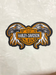 Double Eagle Harley-Davidson Embroidered Patch | Large 12-Inch Biker Vest Back Badge