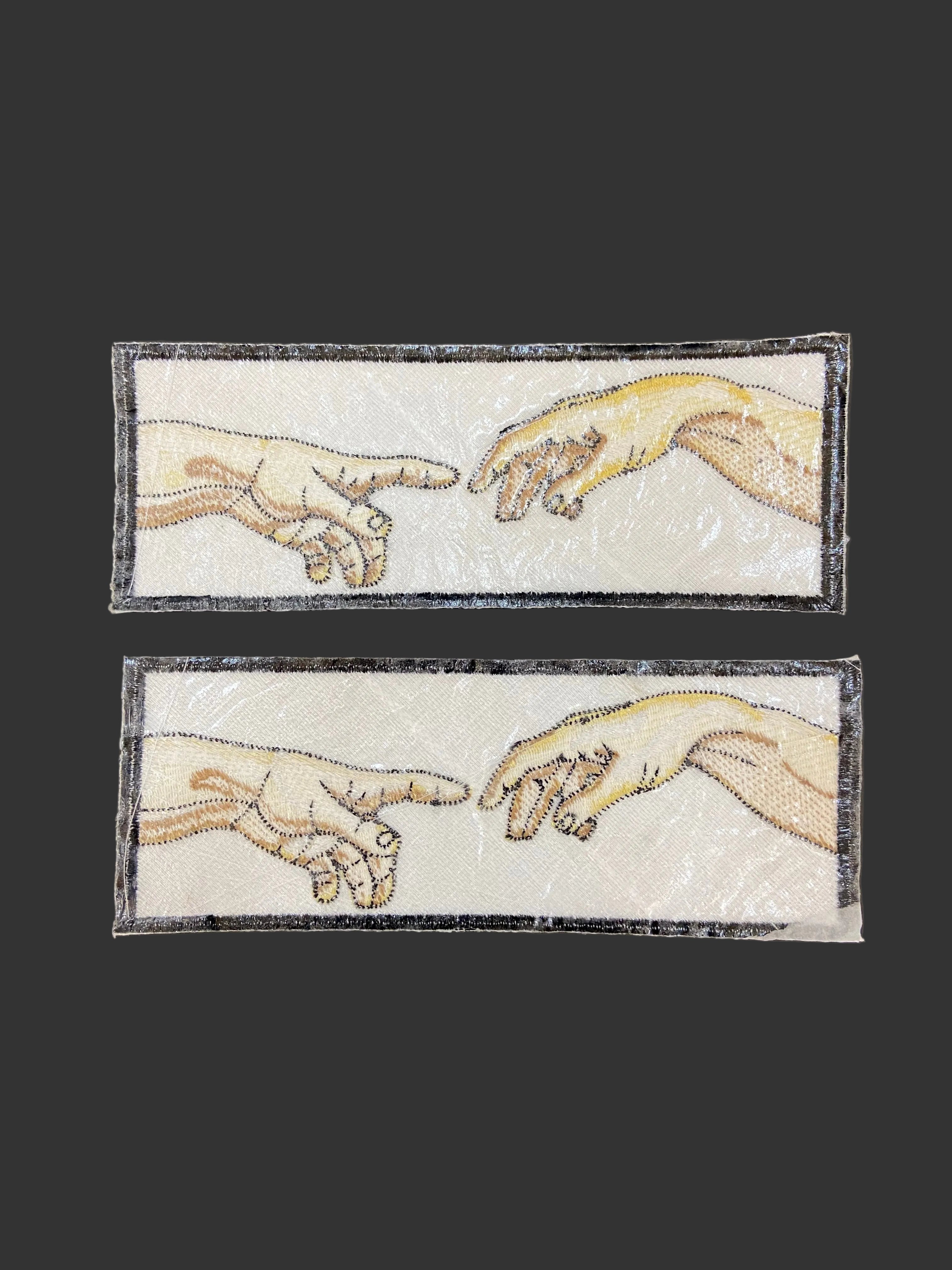 Creation of Adam Iron On Patch: Michelangelo Renaissance Art, 8*3 Inch