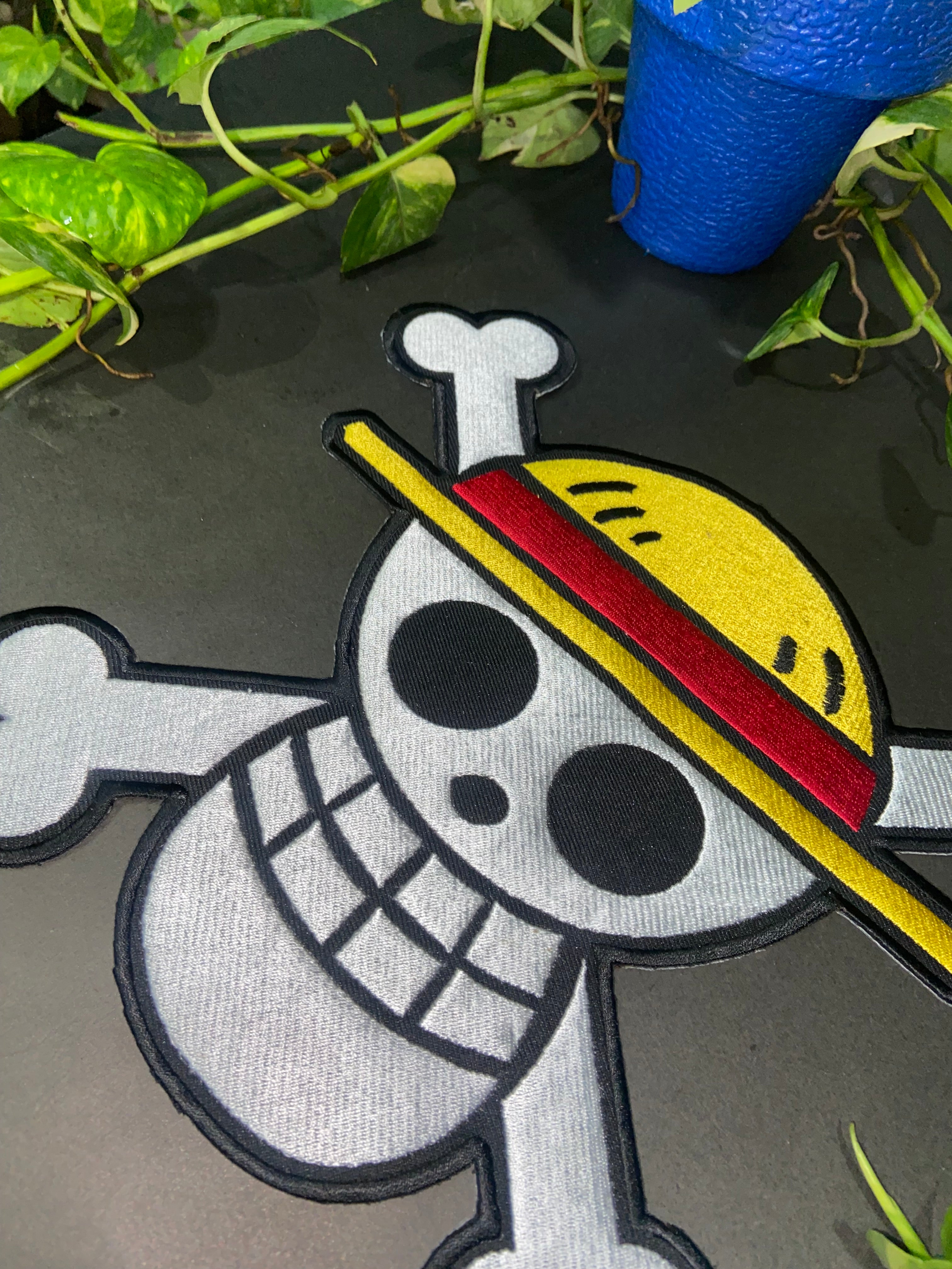 Straw Hat Pirates Patch: Anime Skull & Crossbones - Iron-on or Sew-on