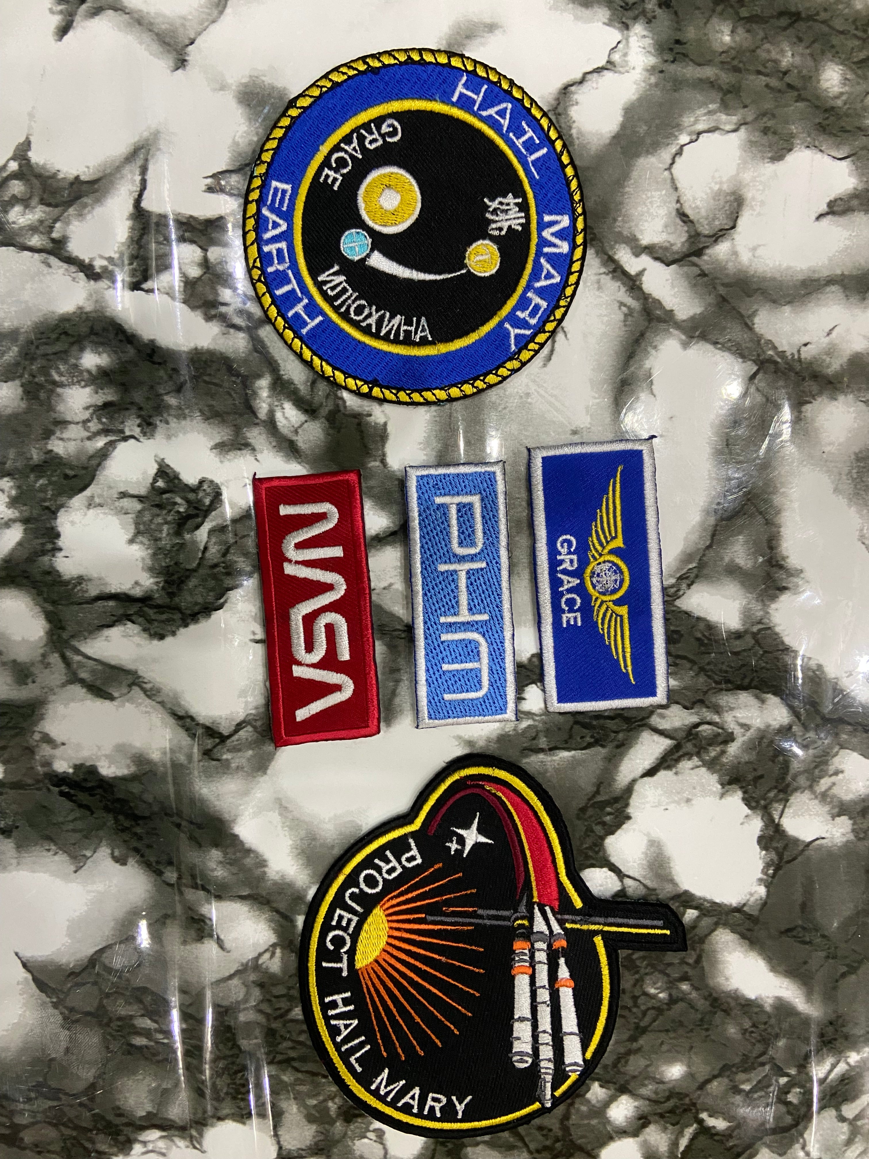 Hail Mary Embroidered Patch Set | 3-Piece Football & Pop Culture Badge Collection | Iron-On Sew-On Graphic Applique Set
