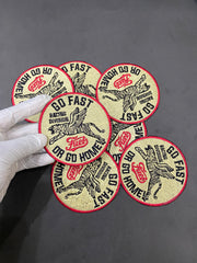 Go Fast Go Home Embroidered Patch | Sphere & Rectangle Morale Badge