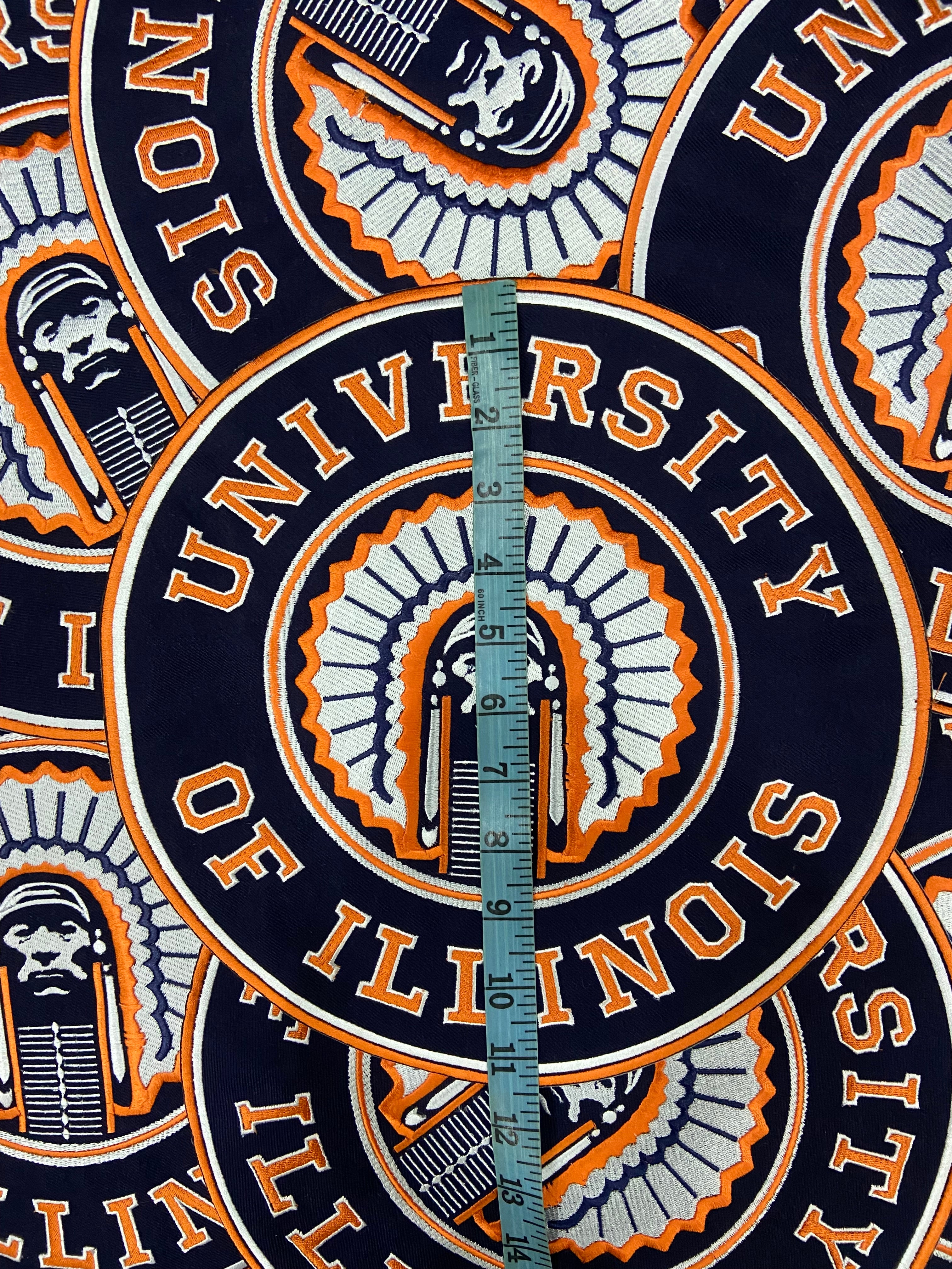 University of Illinois Fighting Illini Embroidered Patch – Premium NCAA Fan Applique