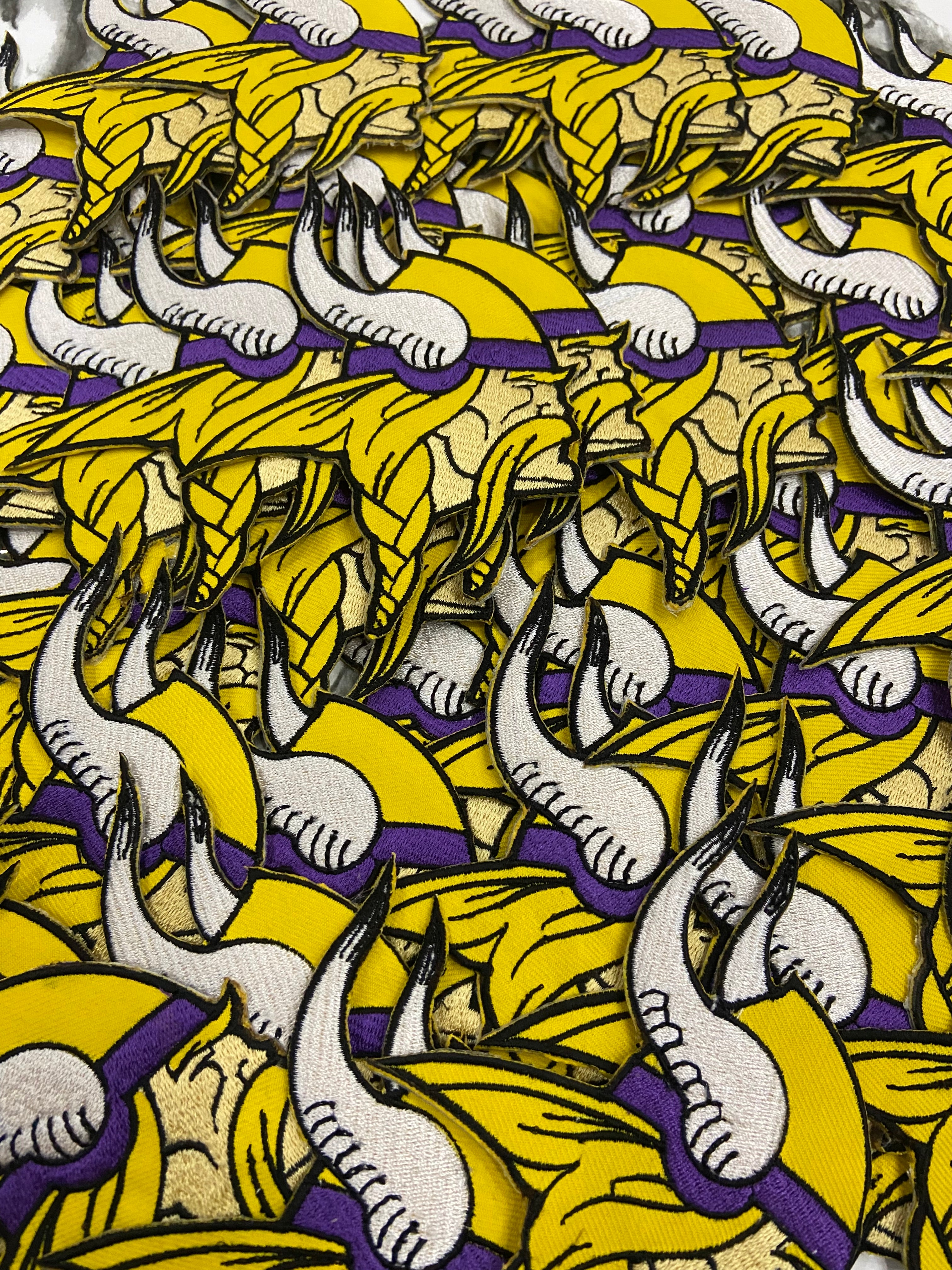 Minnesota Vikings Embroidered Patch Set – Purple Pride Football Logo Applique