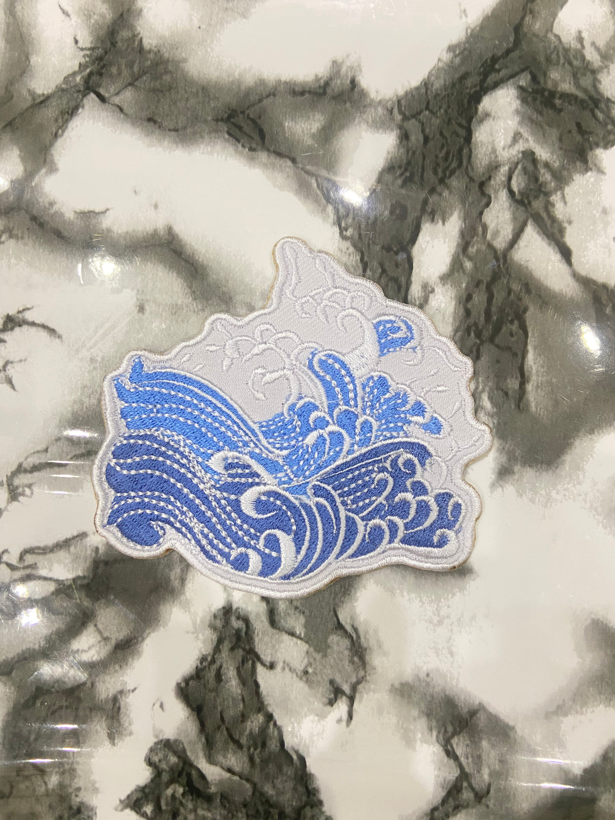 Ocean Wave Embroidered Patch – Great Wave Streetwear Iron-On Badge