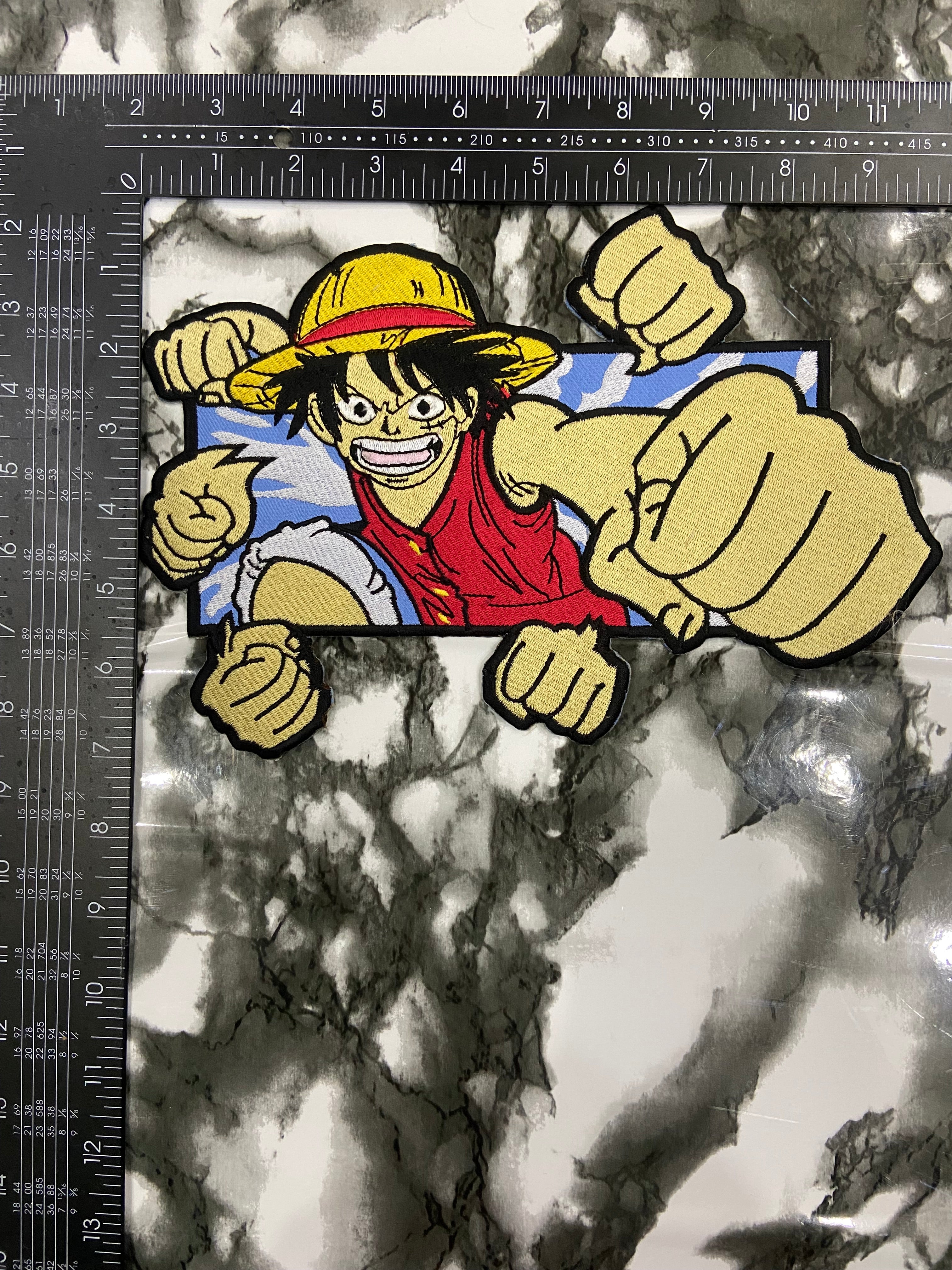 Luffy Gatling Gun Embroidered Patch – Straw Hat Pirate Action Applique