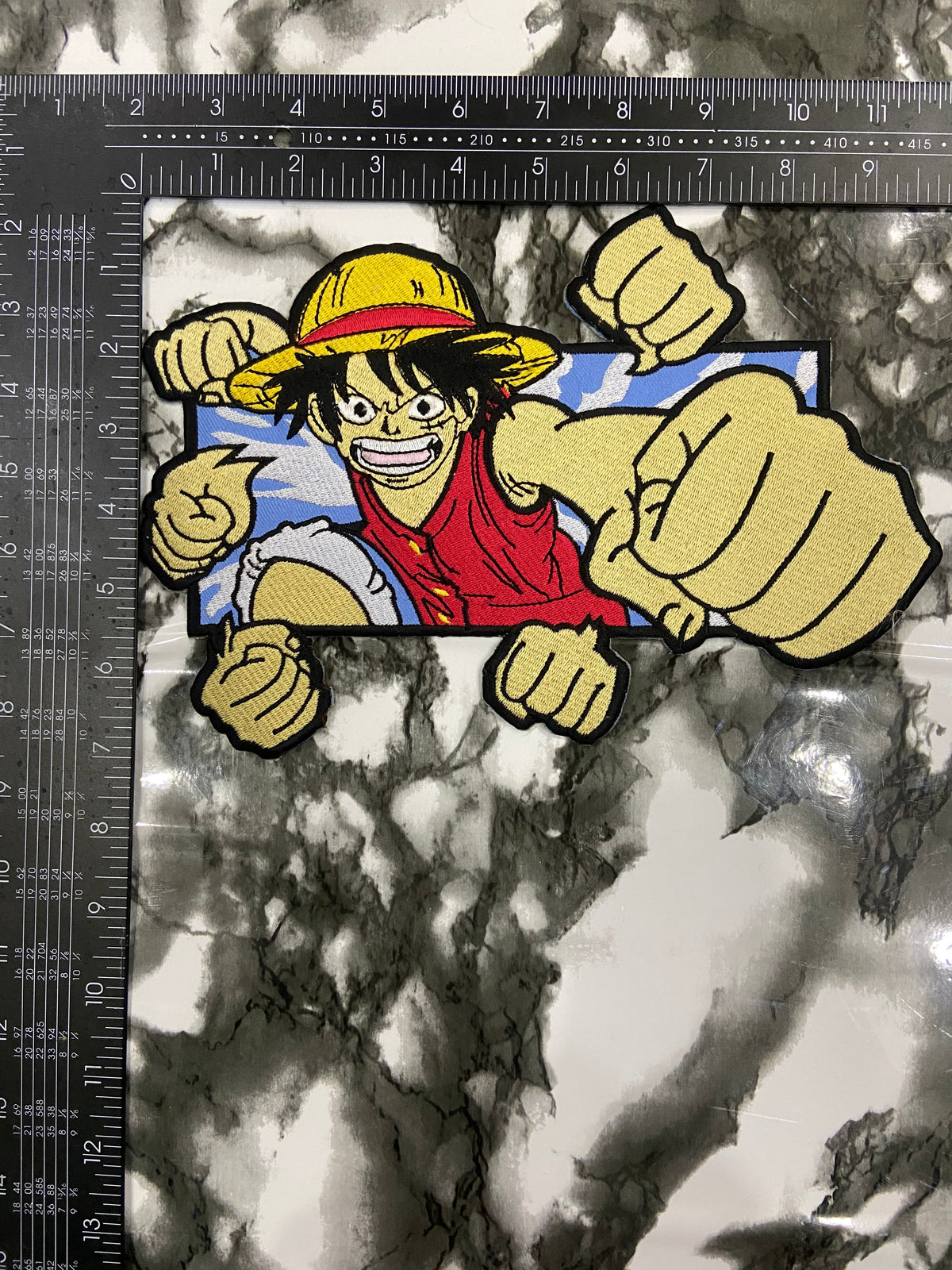 Luffy Gatling Gun Embroidered Patch – Straw Hat Pirate Action Applique