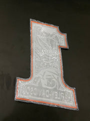 Large 12" H-D Eagle Symbol Patch | Premium Embroidered #1 Back Piece