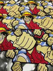 Luffy Gatling Gun Embroidered Patch – Straw Hat Pirate Action Applique