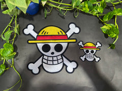 Straw Hat Pirates Patch: Anime Skull & Crossbones - Iron-on or Sew-on