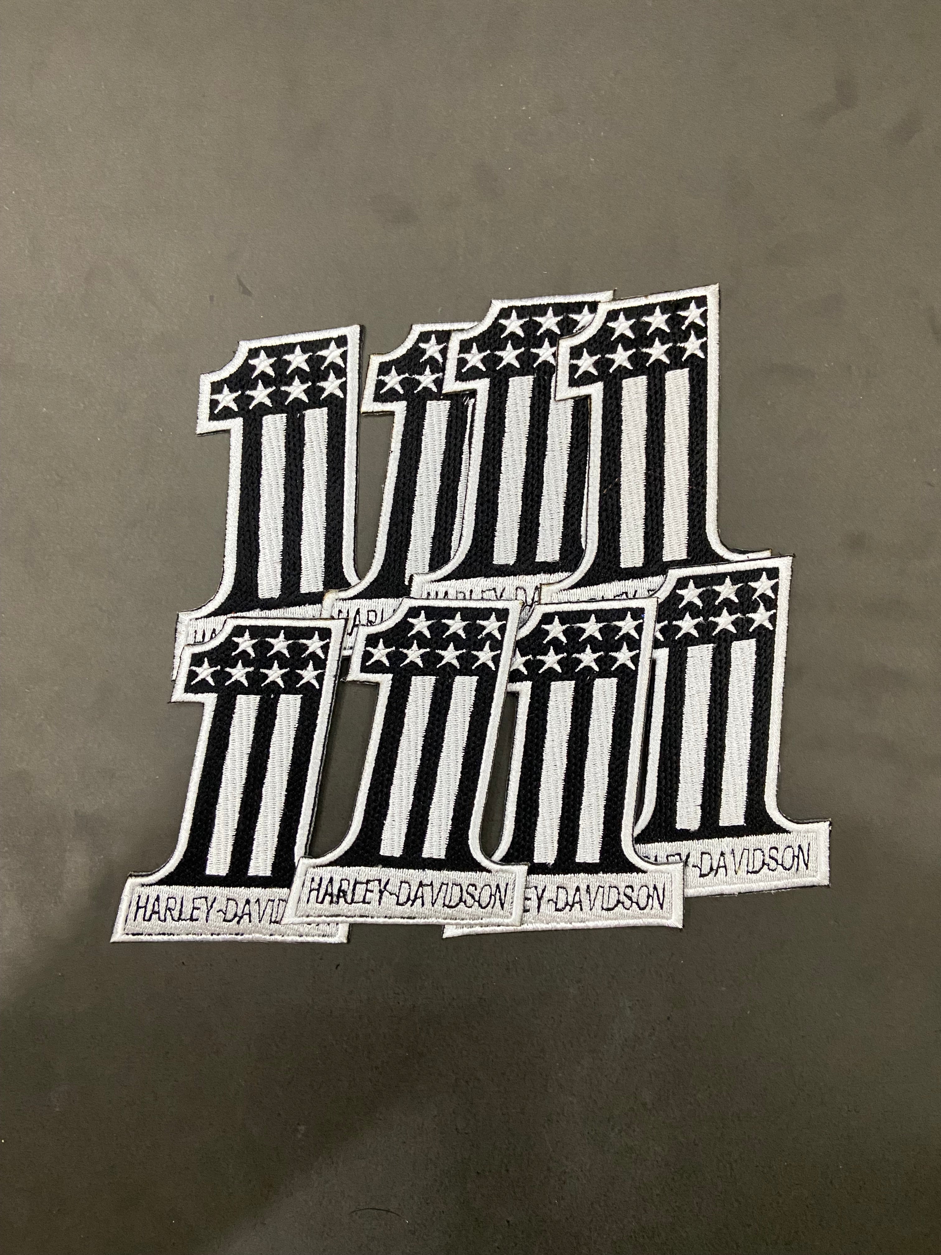 Harley-Davidson #1 American Flag Patch | 4-Inch Patriotic Number One Embroidered Biker Badge
