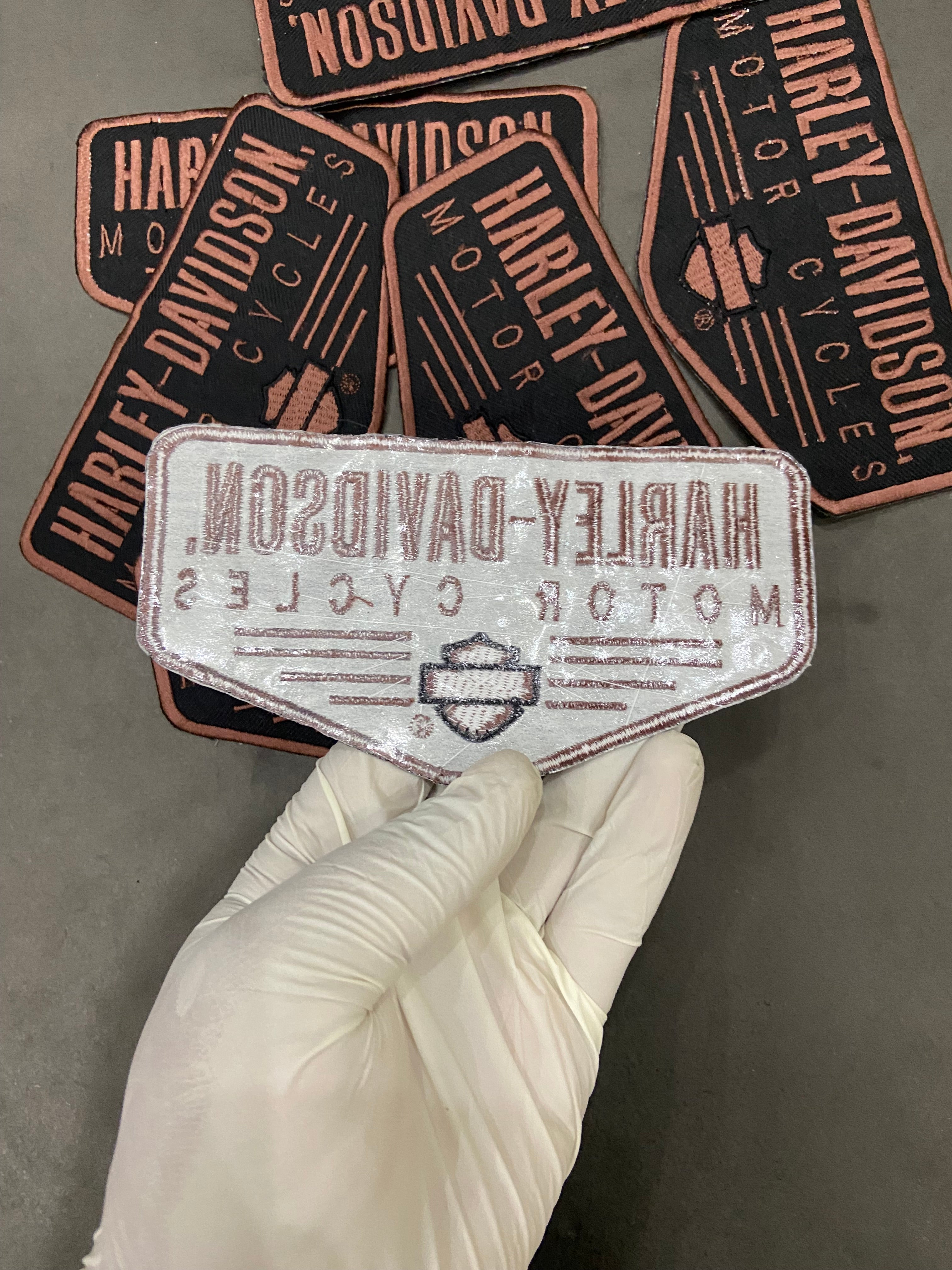 Harley-Davidson Brown Rocker | 6-Inch Embroidered Patch