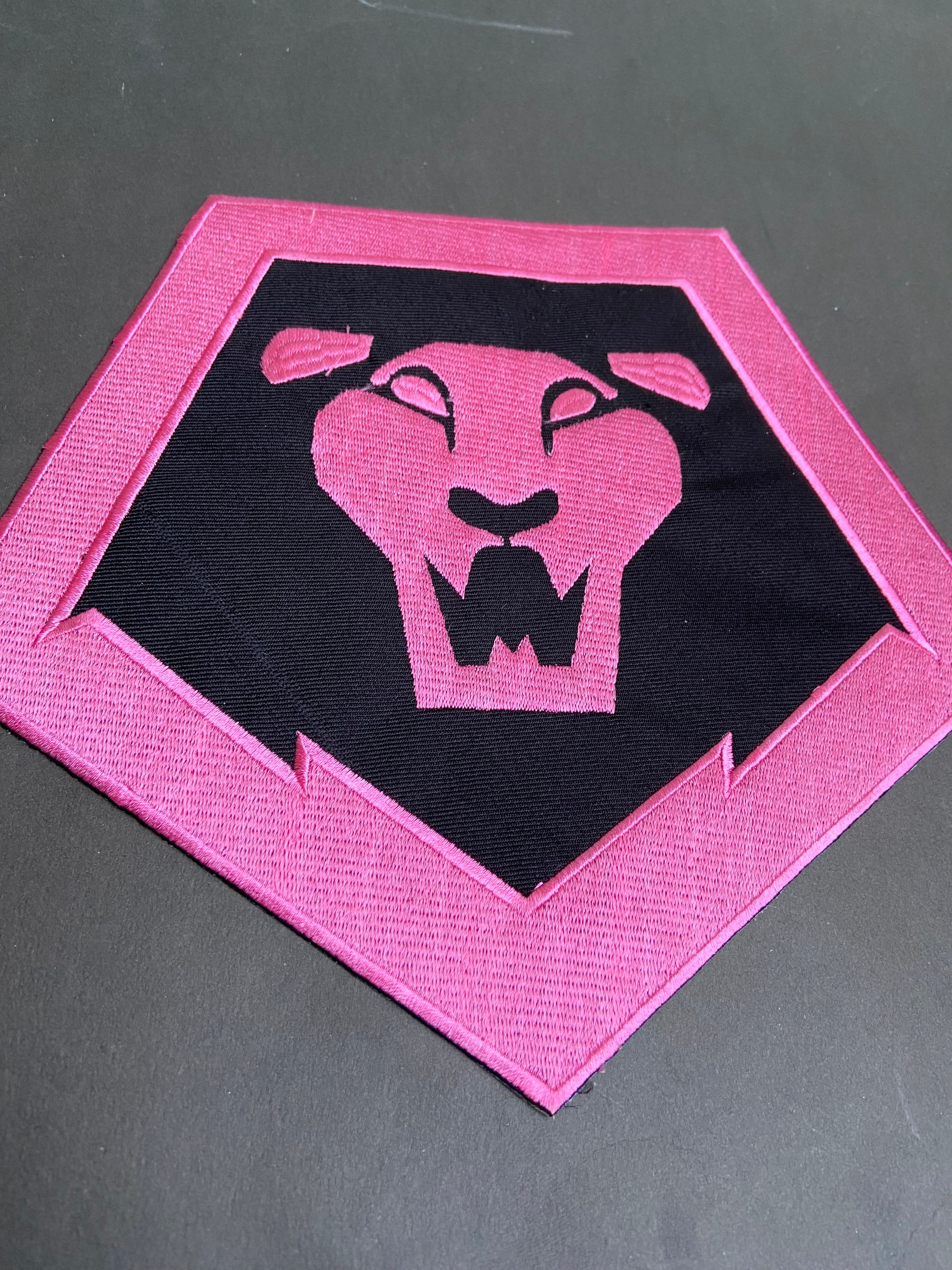 Kpop Saja Boys Embroidered Back Patch – 12" Demon Hunter Lion Logo – Iron-On