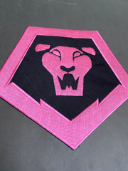 Kpop Saja Boys Embroidered Back Patch – 12" Demon Hunter Lion Logo – Iron-On