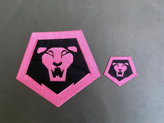 Kpop Saja Boys Embroidered Back Patch – 12" Demon Hunter Lion Logo – Iron-On
