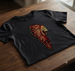 Native American Skeleton Chief Embroidery, Headdress Skull Digital File