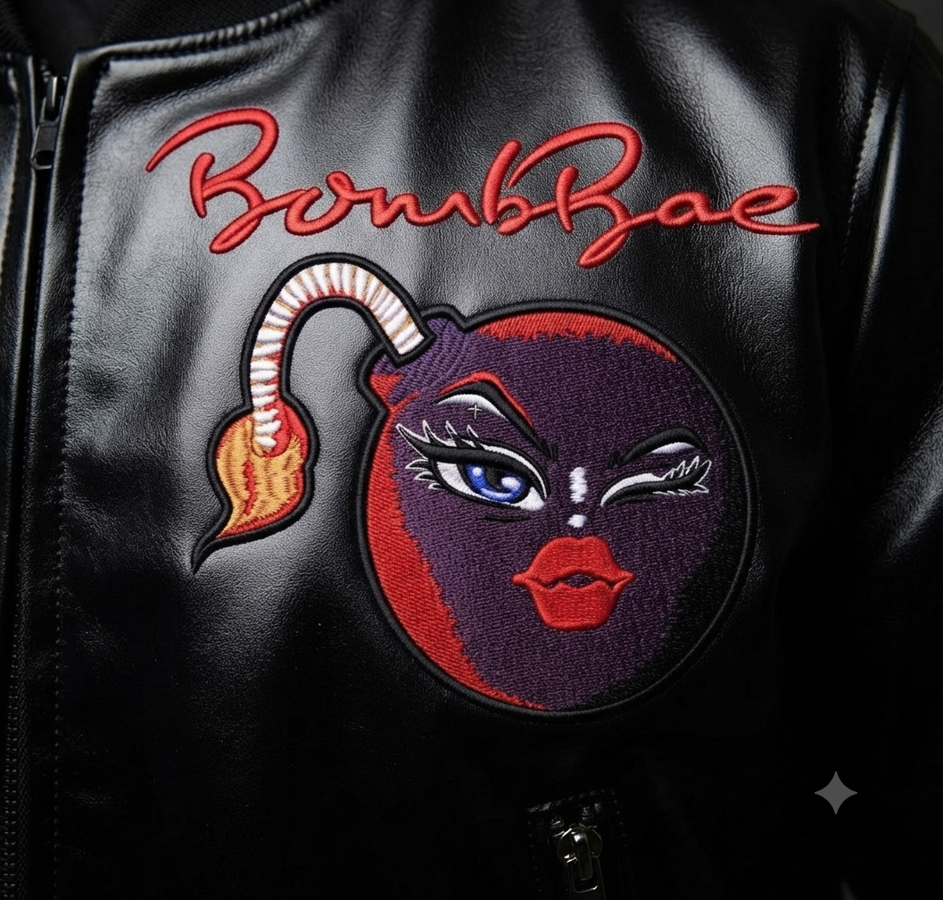 BombBae Embroidery Design, Cartoon Bomb Machine File