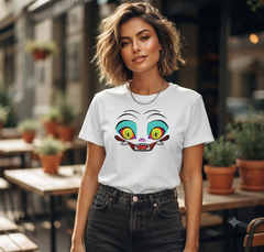 Trippy Cartoon Face Embroidery, Psychedelic Eyes Machine Design, 8 Formats 6 Sizes