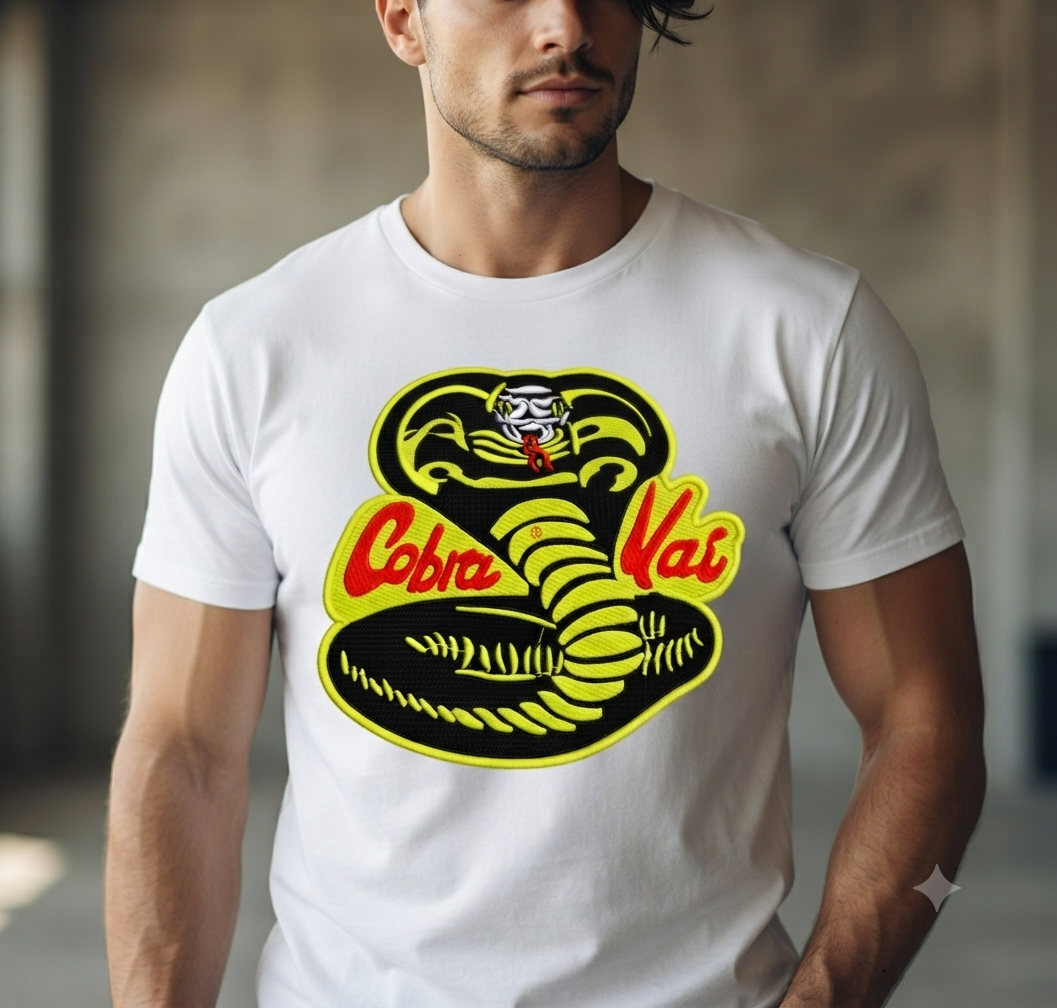 Cobra Kai Embroidery Design, Strike Hard Karate Dojo Digital File