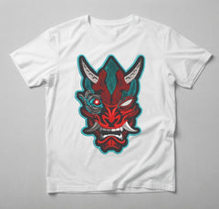 Cyberpunk Oni Mask Machine Embroidery Design - 8 Sizes & Multiple Formats