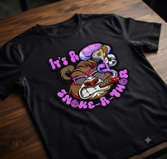 Angry Bear Smoke-A-Thon Embroidery, Streetwear Bear Design, 8 Formats 7 Sizes