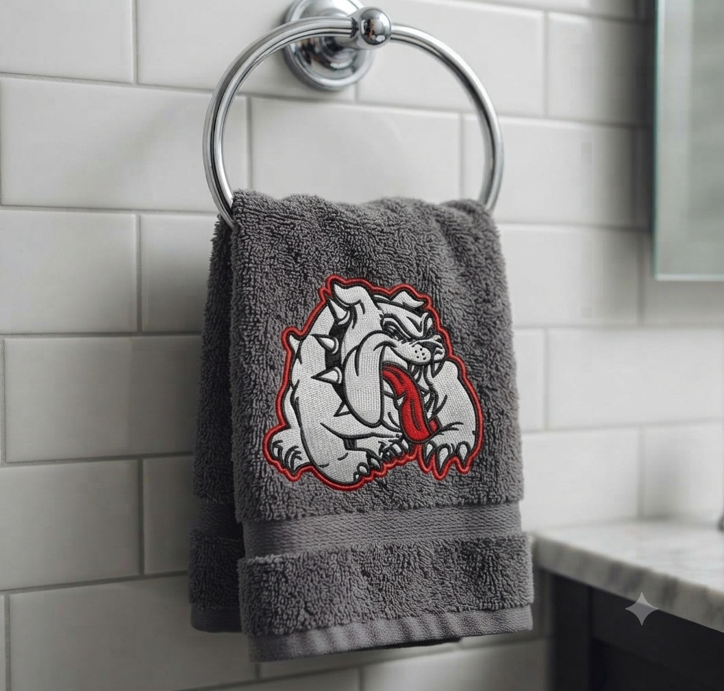 White Bulldog Embroidery Design, Bull Dog Mascot Digital File