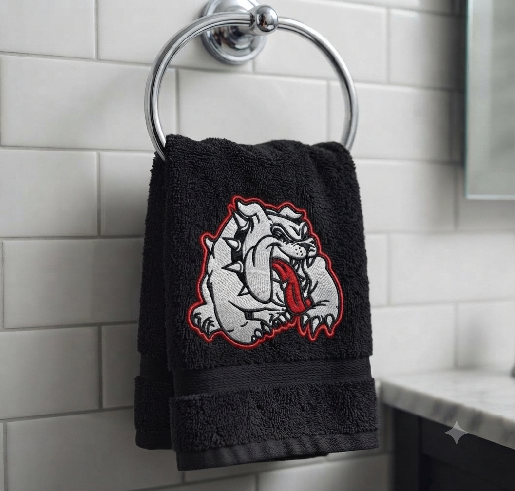 White Bulldog Embroidery Design, Bull Dog Mascot Digital File