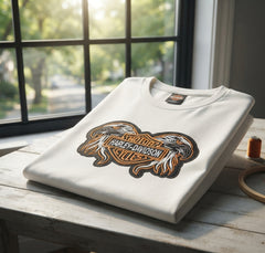 Harley Davidson Eagle Embroidery Design, Twin Eagles Motorcycle Machine Embroidery File, 8 Formats Digital Download